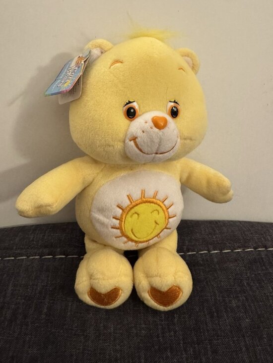 Other - 2002 Care Bears 8" Plush FUNSHINE Bear Yellow Smiling Sun C24